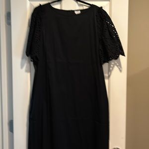 Chico’s black eyelet sleeve dress
